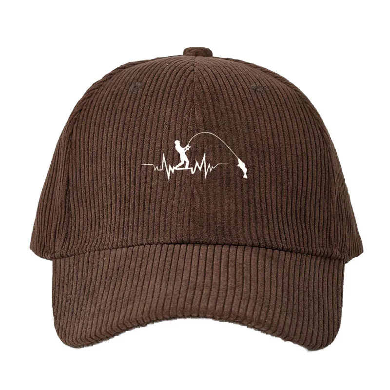 Fishing Hat - Özel Tasarım Kadife Beyzbol Şapkası, Erkek